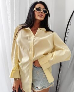 Alternative view of Oversized Women’s Shirt  -  Yellow