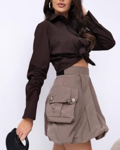 Alternative view of Women’s Oversize Shirt with Gathered Sleeves