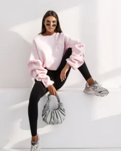 Alternative view of Oversized sweatshirt with embroidered detail